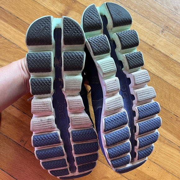 On Running WOMEN'S cloudflow dawn/jade purple blue mint sneakers shoes 6.5 37.5 - Picture 4 of 8